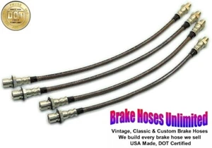 STAINLESS BRAKE HOSE SET Cadillac, Series 62, 1958 1959 - Picture 1 of 2