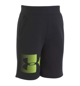 New Under Armour Little Boys Rival Shorts - Black With Logo - Picture 1 of 1