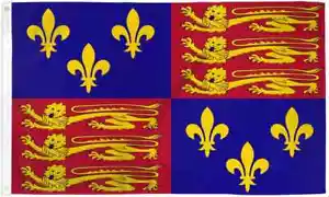 Queen Elizabeth I 3x5ft Poly England Lion Three Fleur de Lis English Royal Flag - Picture 1 of 3