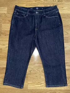St John’s Bay Dark Denim Jeans Capri Damen Übergröße 18 Taschen gebraucht, in einwandfreiem Zustand - Bild 1 von 10
