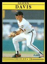 1991 Fleer MLB Baseball Card Glenn Davis #U-1