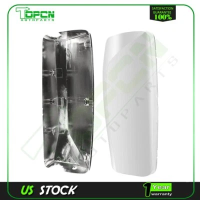 Cubierta de espejos retrovisores 2 piezas lado derecho + izquierdo vista lisa cromada para Volvo VNL 2005-2018 Foto 1 de 4