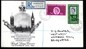 FIRST DAY COVER 1961 FDC PARLEMENT ILLUSTRATED SOMERSET CAT £50 - Picture 1 of 1