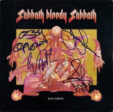 BLACK SABBATH Bloody FULLY SIGNED Vinyl LP Ozzy Osbourne Tony Iommi +2 AUTOGRAPH