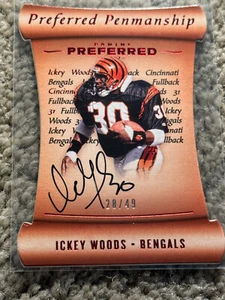 ICKEY WOODS AUTOGRAPH AUTO 2017 PANINI PREFERRED PENMANSHIP 28/49 DIE CUT! - Bild 1 von 2
