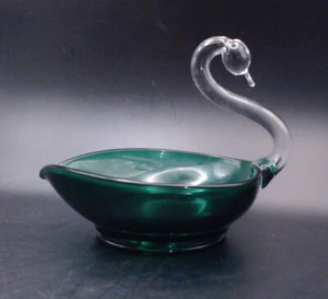 Plato de cisne de vidrio vikingo Sweetheart. Azul - Imagen 1 de 5