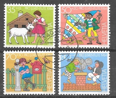 SWITZERLAND 1984 SG5287-90 JUVENTUTE, VERY FINE USED. — 第 1/2 张图片