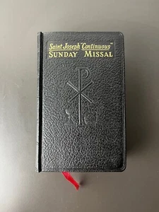 Saint Joseph Continuous Sunday Missal 1963 Catholic Latin Mass Prayer Book HC VG - Imagen 1 de 14