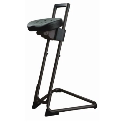 Stehhilfe Stehsitz Bügelhilfe schwarz/schwarz 600-850mm Höhenverstellbar - Bild 1 von 2