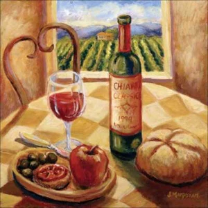 Azulejos de vino de acento y decoración Joanne Morris margosiano toscano arte salpicadero JM106AT - Imagen 1 de 2