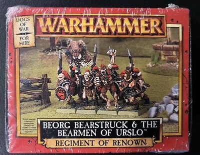 Warhammer Dogs Of War Beorg Bearstruck & the Bearmen of Urslo 1998 Sealed Metal - Image 1 of 4