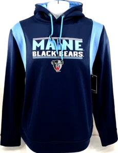 NEW Maine Black Bears Colosseum blue Hooded LS Hoodie Sweatshirt Men's L - Picture 1 of 9