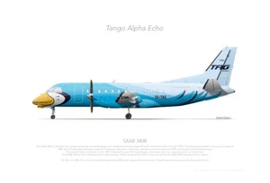 SAAB 340B TG-TAE TAG 2021 - A3+ Profile Print - Bild 1 von 4