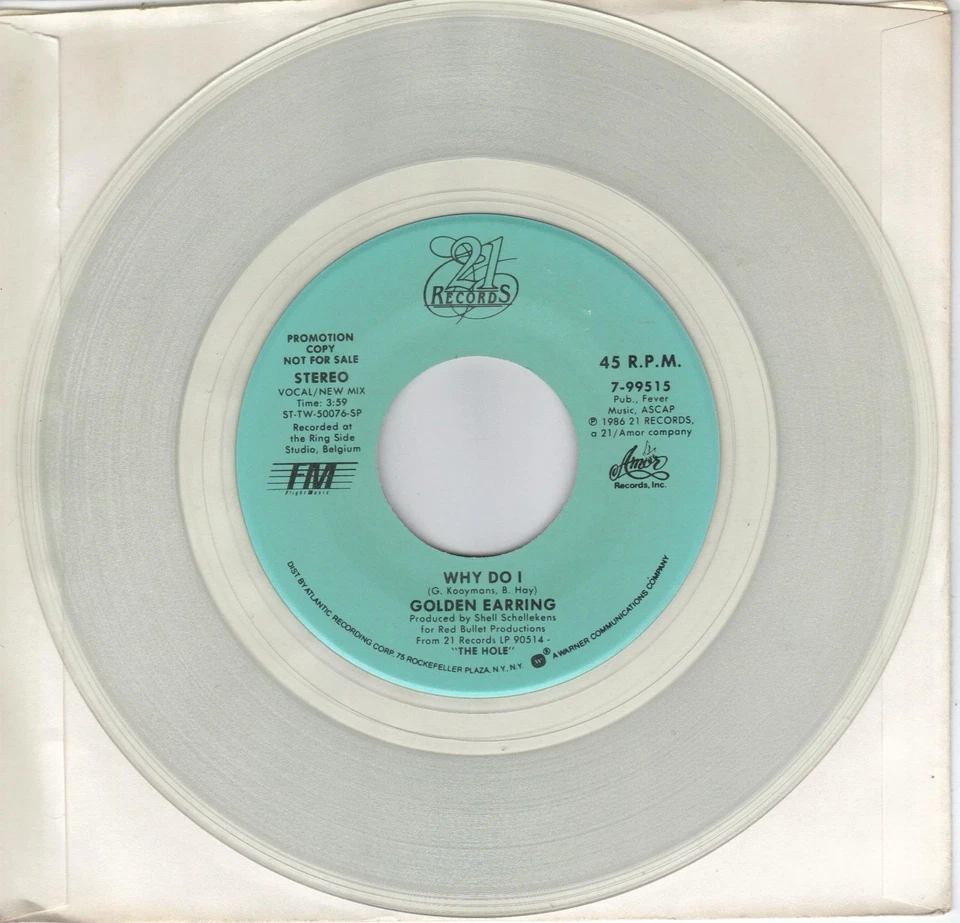GOLDEN EARRING  Why Do I  rare CLEAR vinyl promo 45 - Image 1 of 1
