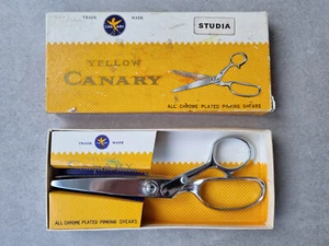 Zackenschere Yellow Canary Pinking Shears - SEKI JAPAN Vintage Original Box - Bild 1 von 7