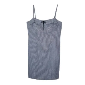 Abito Loft Donna Taglia 12 Nero Bianco Mini Gingham Fiocco Cravatta - Foto 1 di 11