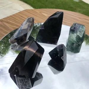 Colorful Rainbow Fluorite Natural Polished from China - Picture 1 of 60