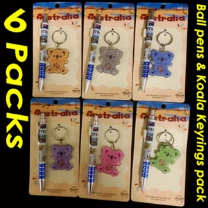 24pcs Australian Souvenir Keyring Australia Aboriginal arts Road sign Key rings - Picture 1 of 9