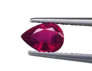 1 Pc Natural Ruby Top Quality 8x6mm Pear Shape Precious Loose Jewelry Gemstones - Picture 1 of 6