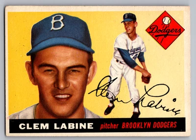 1955 TOPPS #180 CLEM LABINE BROOKLYN DODGERS - Image 1 of 3