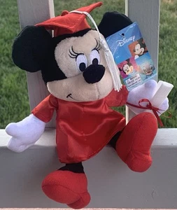 Graduation Minnie Mouse 9” Plush NWT - Picture 1 of 3