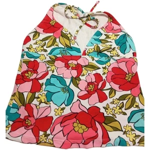 Swim Systems Tankini Swim Top Women’s Top Size Medium Boho Hippie Flowers - Picture 1 of 5