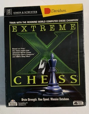 Extreme Chess PC CD ROM 1995 Windows 3.1 & 95 COMPLETE IN CASE 1996 Vintage - Image 1 of 4