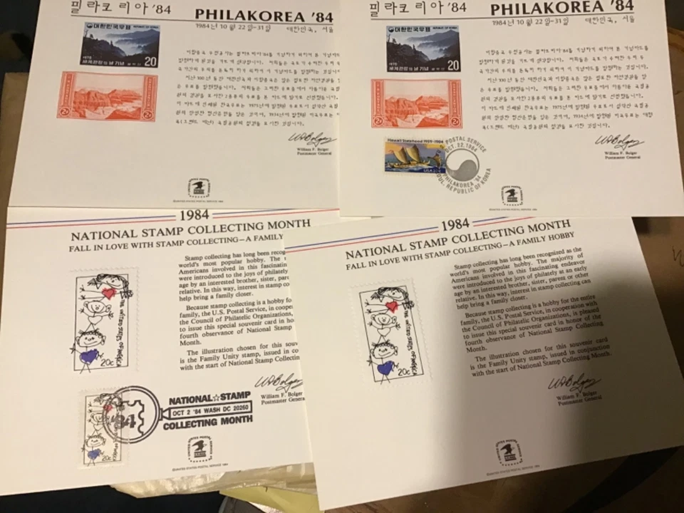 SOUVENIR CARD FIRST DAY National Stamp Collecting Month USPS (4) - Image 1 of 1