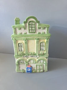 1995 Mercuries Old Town Charm grün Keramik Postamt Keksdose/Kanister schön - Bild 1 von 5