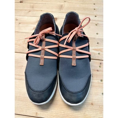 Olukai Mikili Women's US 8 Black Coral Lace Up Comfort Sneakers Shoes - Image 1 of 4