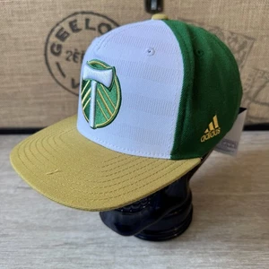 Portland Timbers Adidas Hat Snapback Cap NWT Official MLS Script Logo Green Gold - Picture 1 of 4