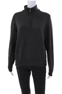 Brooks Brothers Damen Merinowolle Quarter Zip Strickpullover schwarz Größe M - Bild 1 von 6