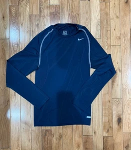 Nike Pro Dri-Fit Blue Long Sleeve Compression Shirt Team Youth Boy's Size large - Picture 1 of 15
