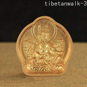 Stampo in rame tibetano benedetto 8,7 cm Padmasambhava caca stupa maker argilla decorazione - Foto 1 di 4