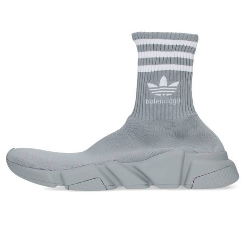 Balenciaga Adidas Sneakers SPEED TRAINER Taglia:41 Scarpe Uomo Grigio Bianco Usate