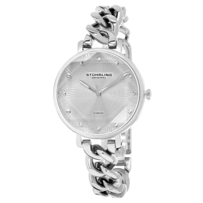 Reloj Pulsera Mujer Stuhrling Original 3937 1 Cuarzo Cristal Acento Cadena Foto 1 de 3