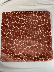 Coral Carnation Velvet Designer Fabric Pillow Cover 16” x 16” Handmade by BRD - Picture 1 of 5