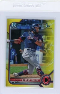 2022 Bowman Chrome #BCP-22 GEORGE VALERA 1st Bowman Yellow Refractor /75 - Picture 1 of 3