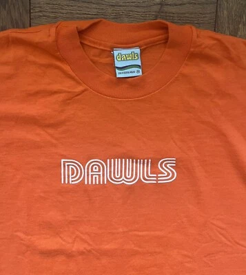 Camiseta DAWLS De Colección Con Gráfico Blanco Logo Hinchado Naranja Camiseta Unisex Talla M Foto 1 de 4