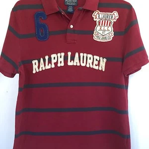 Ralph Lauren Herren Poloshirt Medium Spell Out Crest bestickt auffällig Premium - Bild 1 von 9