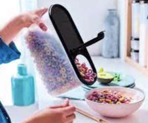 Tupperware Modular Mates Super Oval # 3 Contenedor de almacenamiento w / Black Seal Nuevo - Imagen 1 de 6