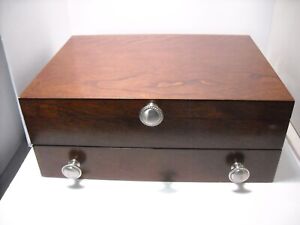 flatware silverware wood box storage chest case