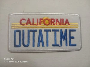ZURÜCK IN DIE ZUKUNFT BACK TO THE FUTURE Aufnäher CALIFORNIA OUTATIME - Bild 1 von 1