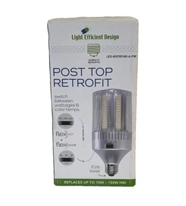 Post Top Retrofit LED Light Efficient Design 70W - 150W Model LED-8029E345-A-FW - Picture 1 of 7