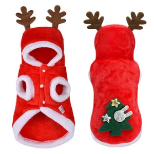 Hundekostüm Weihnachten Hundemantel für Kleine Hunde Kleidung für Katzen Fleece - Bild 1 von 13