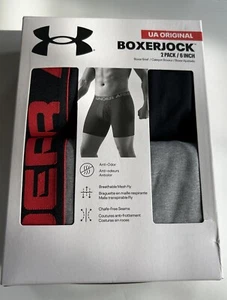 Under Armour Original BoxerJock Men’s 4XL 6” Boxer Brief 2 Pk Gr/Bl Underwear - Picture 1 of 2