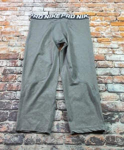 Nike Pro Tight Youth XL Gray 3/4 Performance Training Compression Workout Boys - Picture 1 of 15