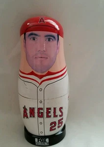 2004 Angels Babooshka Troy Glaus, # 25 Fox Sports Net 6,5" bambola nido in legno - Foto 1 di 5