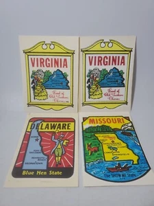 4 Vintage Travel Decal STICKERS CAR & LUGGAGE Collectible - Picture 1 of 4