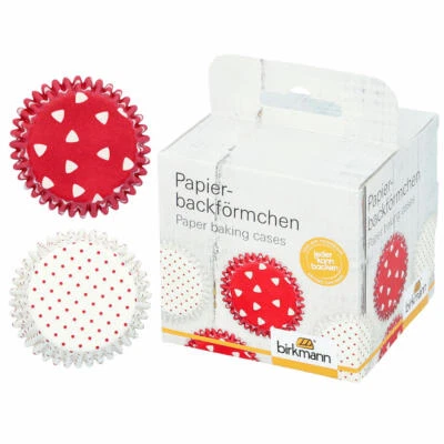 Birkmann Papierbackförmchen 100 Stück Muffinbackform Muffinform Rot Ø 7 cm - Bild 1 von 2